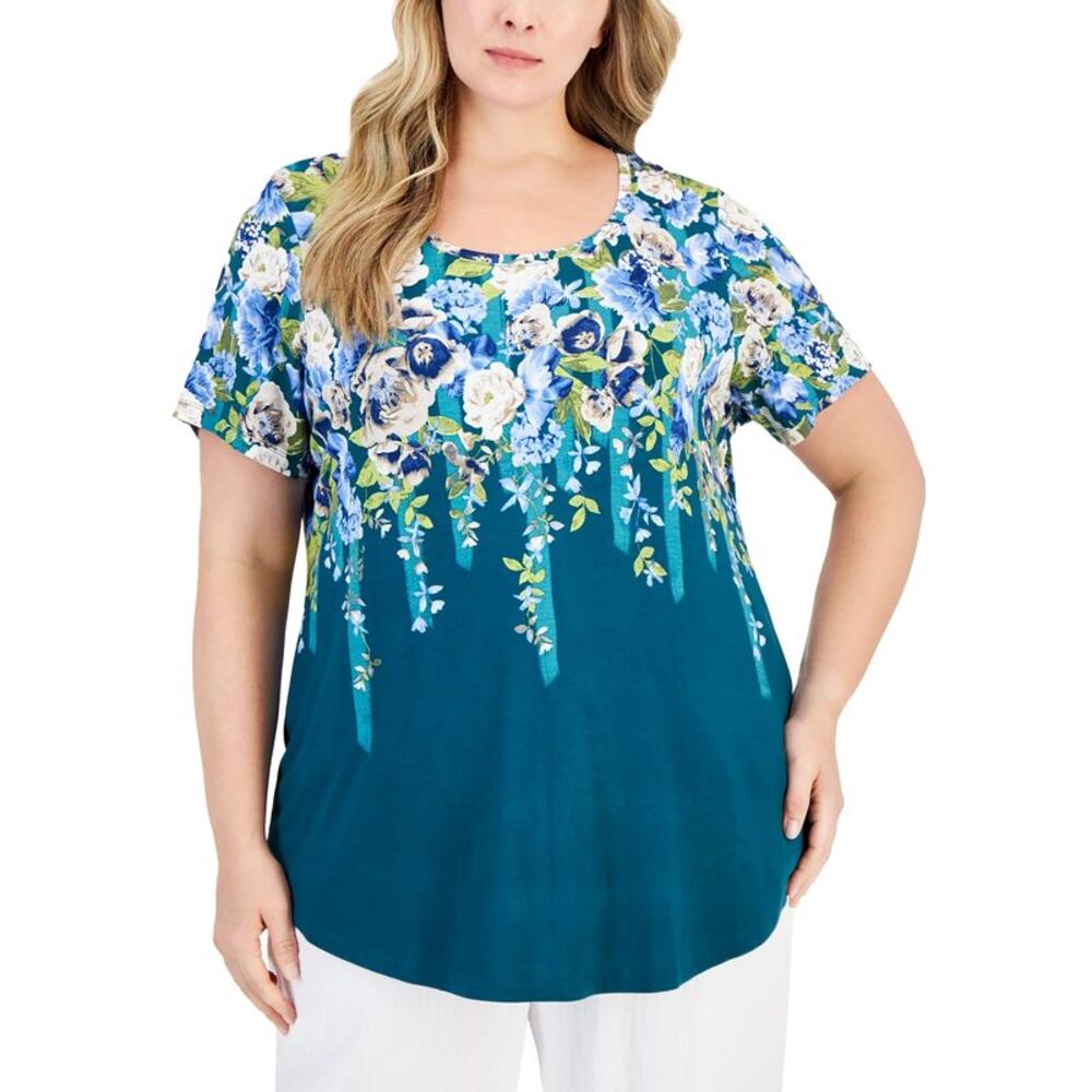 Plus Size Floral-Print Top